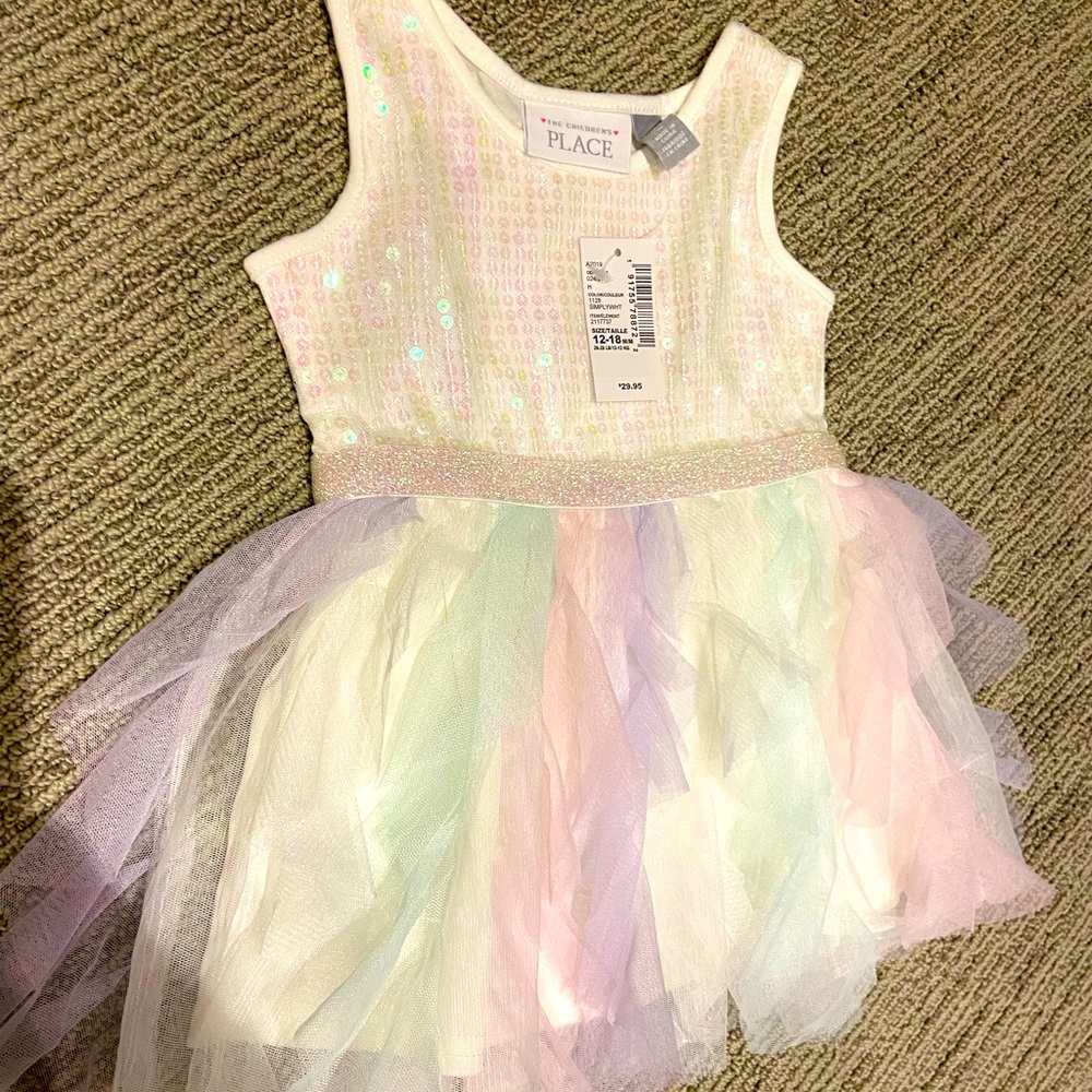 NWT Girls Sequin Tutu Dress
